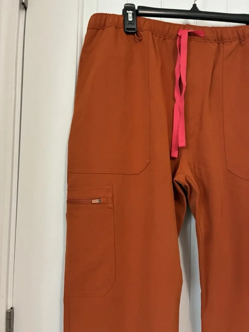 Figs Scrubs Cairo Zip Fly Straight Leg Pants In Rust  Size XL  36” x 29”